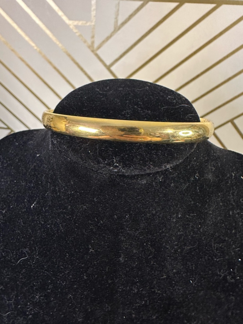 Classic Gold-Tone Smooth Bangle Bracelet